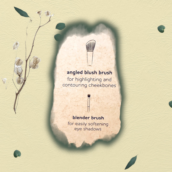 Eco Sanctuary Make Up Brush 10pc Set Bamboo Handles Powder Bronzer Concealer Eye - Picture 5 of 16